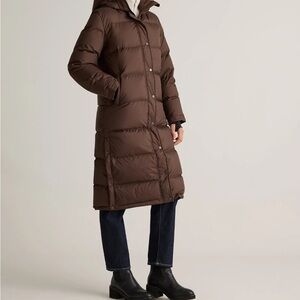 Quince Dark Brown Hooded Puffer Coat